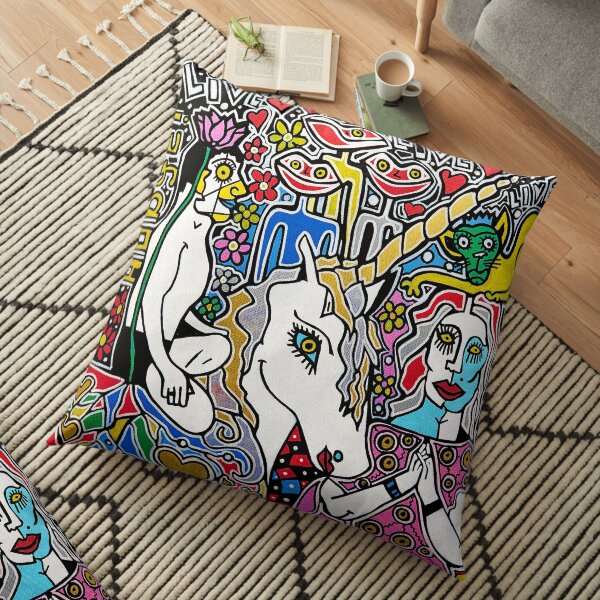 Unicorn Love Collection Merchandise by Dusty O Floor Pillow