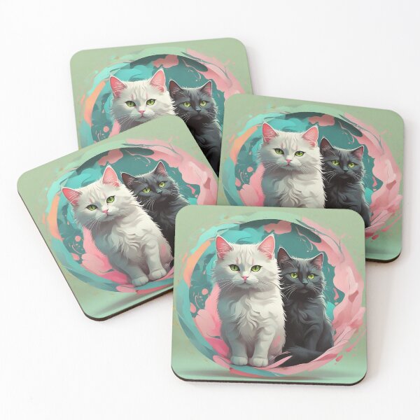 Item preview,  yin yang cats designed and sold by baspettersen.