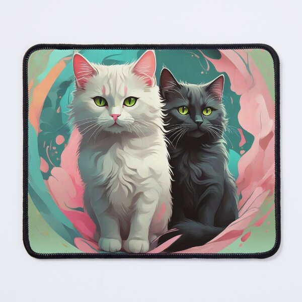 Item preview, yin yang cats designed and sold by baspettersen.