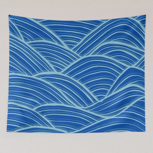 Item preview, Stormy water waves pattern designed and sold by WildsideArtShop.