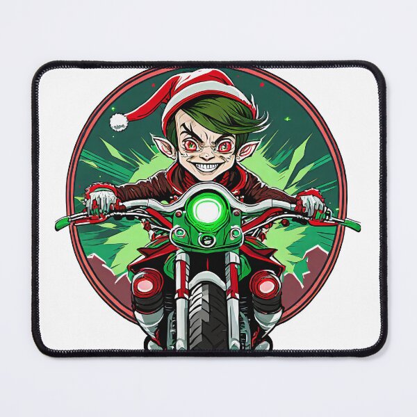 Item preview, Santa's Little Helper on a Motorcycle designed and sold by BADESIGNZZ.