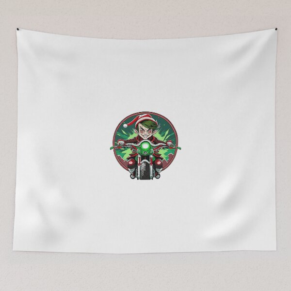 Item preview, Santa's Little Helper on a Motorcycle designed and sold by BADESIGNZZ.