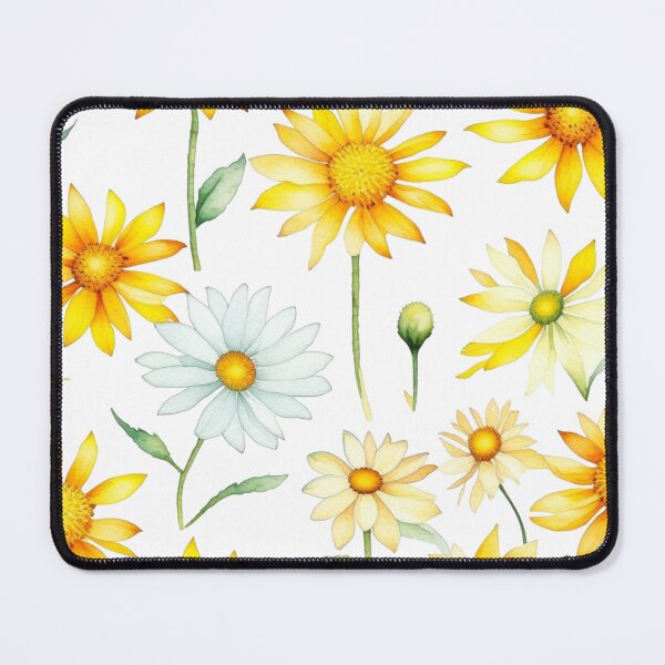 Item preview, yellow and white daisy print designed and sold by gwiggington.