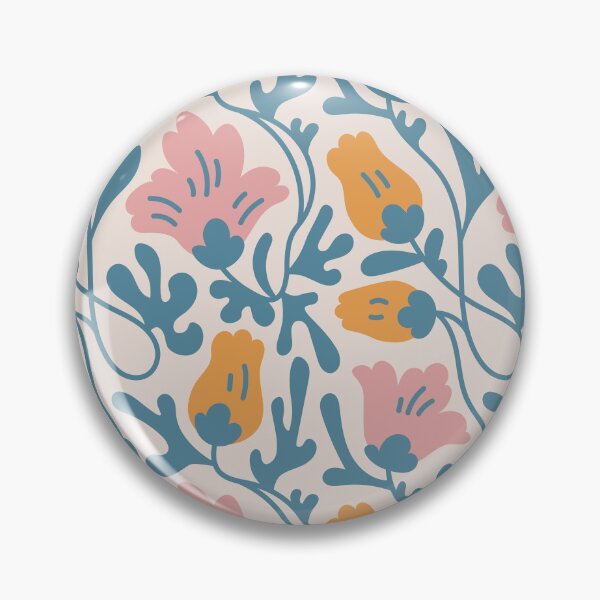 Item preview, Wavy pastel flowers designed and sold by FatBirdie.