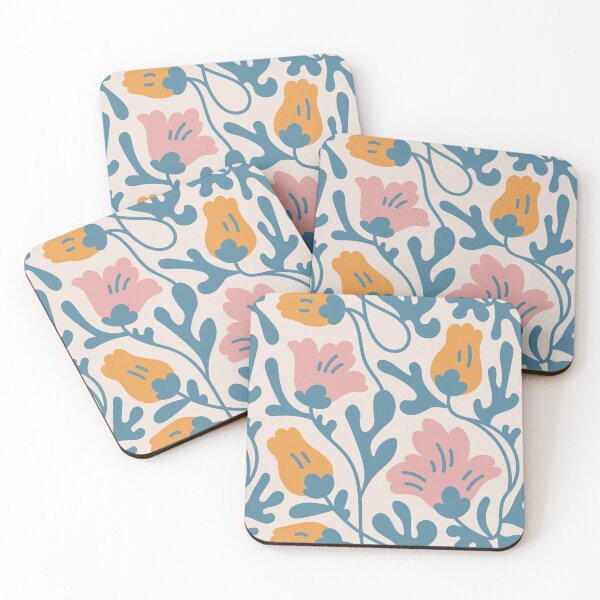 Item preview, Wavy pastel flowers designed and sold by FatBirdie.