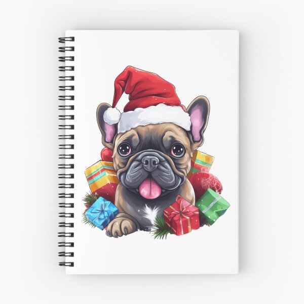 Item preview, French Bulldog by a joyful Santa atmosphere and a hat  designed and sold by Catrisz.