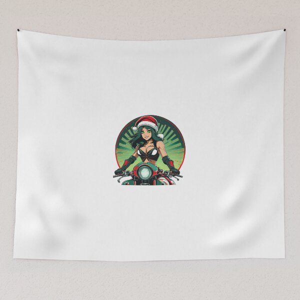 Item preview, Christmas Elf on a Motorcycle designed and sold by BADESIGNZZ.