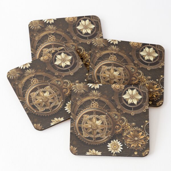 Item preview,  Steampunk Flowers Print #2 - Botanical Pattern for Textiles & Wallpaper designed and sold by CMooreWorx.
