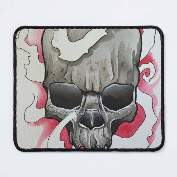 Item preview, watercolor skull tattoo design designed and sold by CaptainKerrArt.