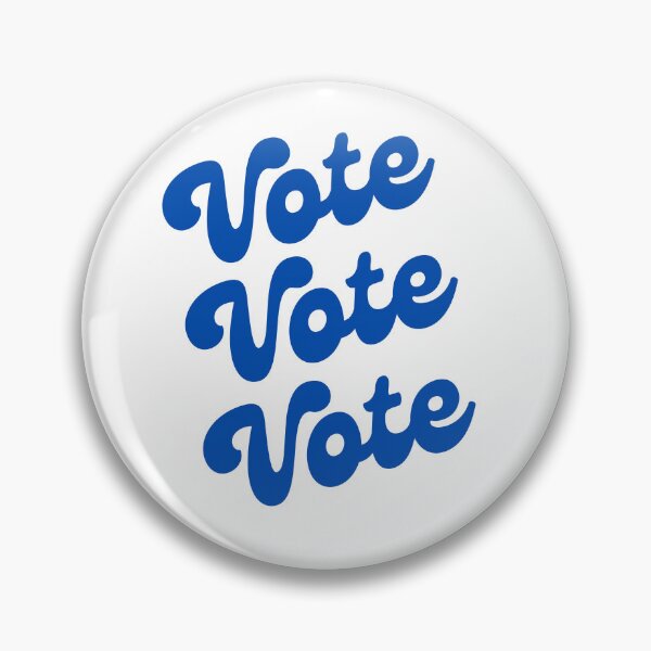 Item preview, Groovy Retro Blue Vintage Aesthetic Vote Elections USA  designed and sold by VioletsnPansies.