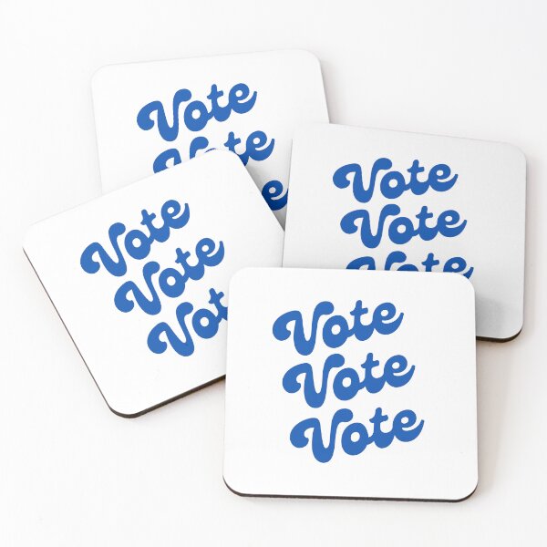 Item preview, Groovy Retro Blue Vintage Aesthetic Vote Elections USA  designed and sold by VioletsnPansies.