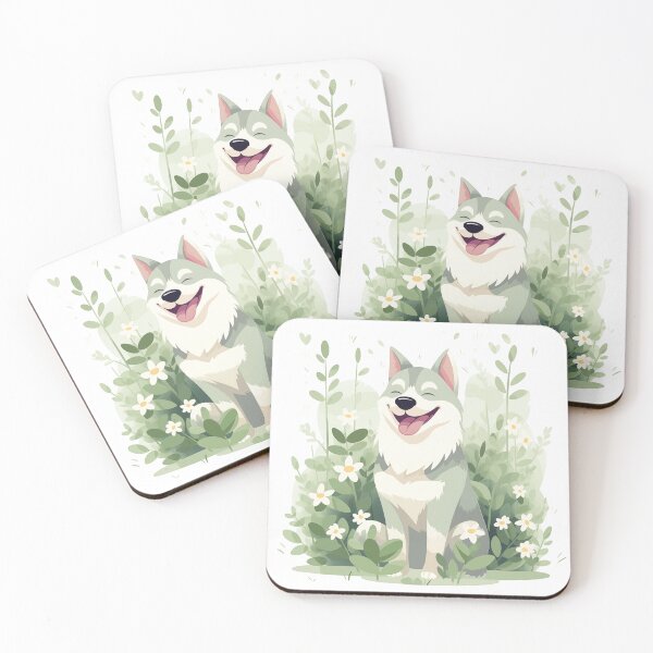 Item preview, Husky in Flowers designed and sold by Wilderness11.