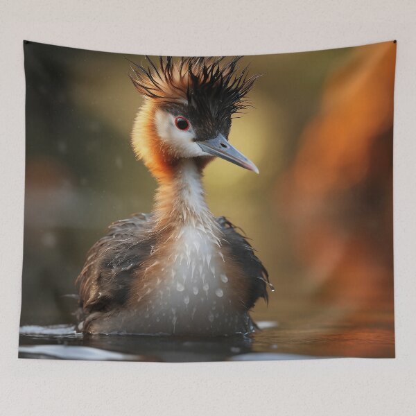 Item preview, Pūteketeke (Australasian crested grebe) designed and sold by Brendon987.