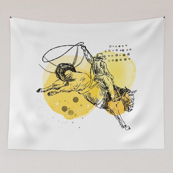 Item preview, Bucking Horse with Watercolor Background designed and sold by jmggraphics.