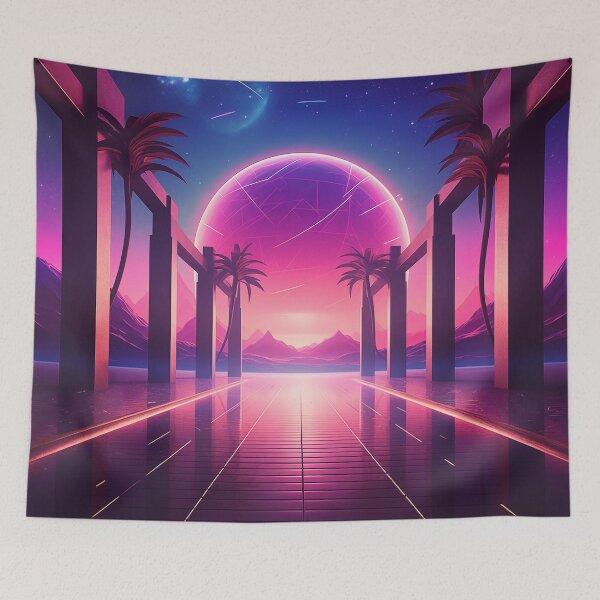 Item preview, Retrofuturistic Horizon Whispers designed and sold by Mullet Monkey.