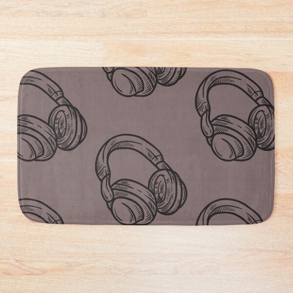 Item preview, AUDIO HEADPHONES BLACK AND WHITE DRAWING designed and sold by infinitearte.