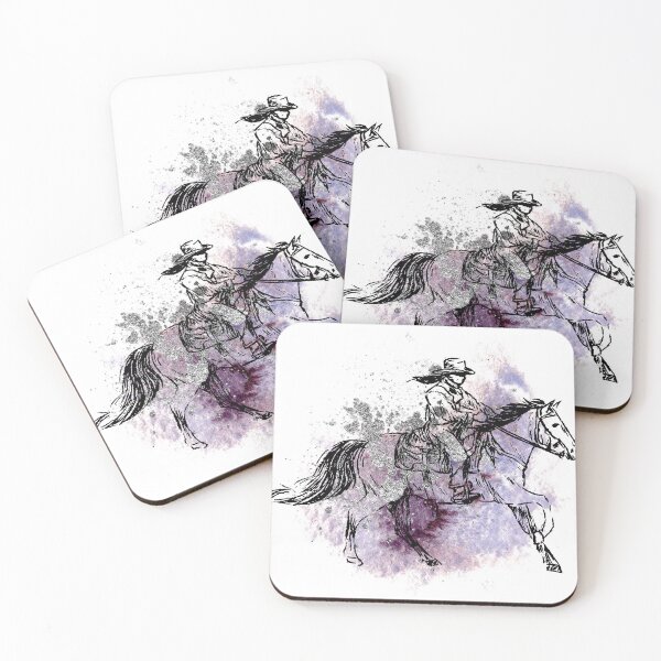 Item preview, Cowgirl with Purple Background designed and sold by jmggraphics.