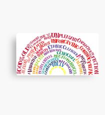 Richard Dawkins quote-rainbow by Tai's Tees Canvas Print
