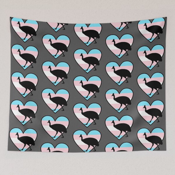 Item preview, Trans Flag Cassowary designed and sold by taylorrowan.