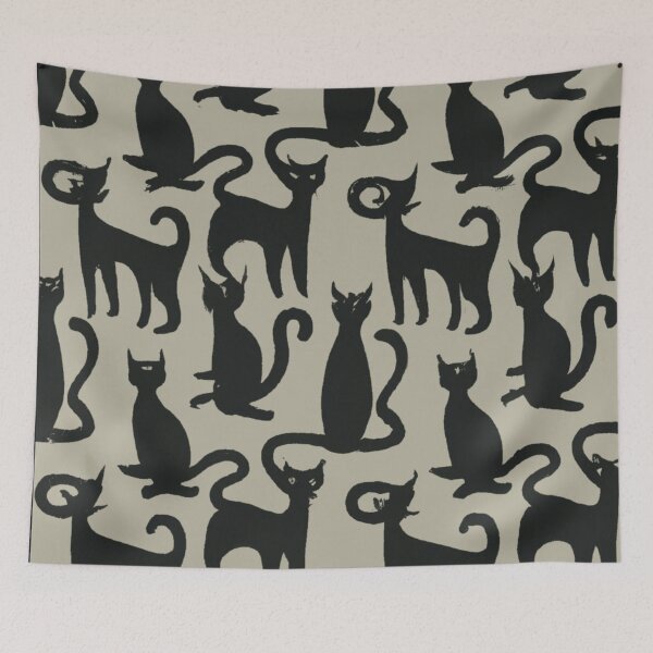 Item preview, Black cat Pattern designed and sold by MirucaDesign.