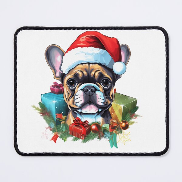 Item preview, Copy of French Bulldog by a joyful Santa atmosphere and a hat  designed and sold by Catrisz.