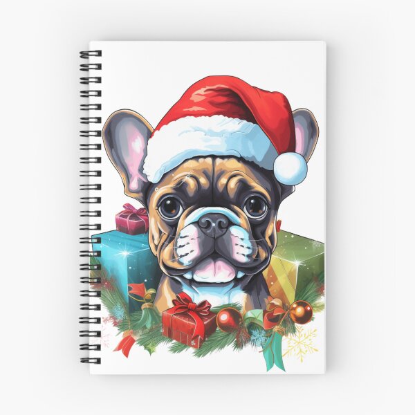 Item preview, Copy of French Bulldog by a joyful Santa atmosphere and a hat  designed and sold by Catrisz.