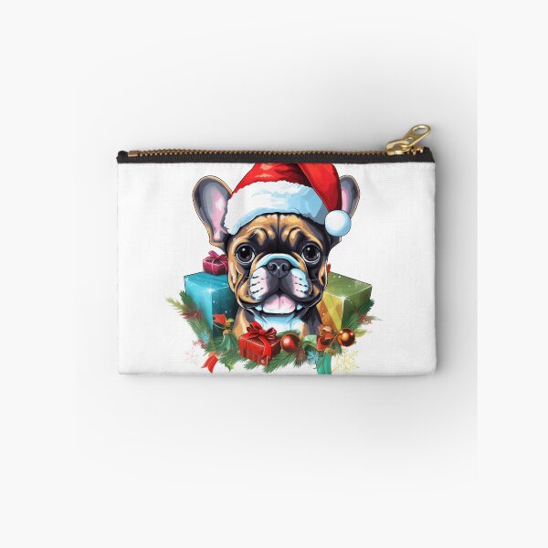 Item preview, Copy of French Bulldog by a joyful Santa atmosphere and a hat  designed and sold by Catrisz.
