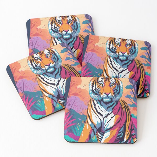Item preview, Mystical Tiger in Vibrant Forest ||| designed and sold by Its-a-me-Marco.