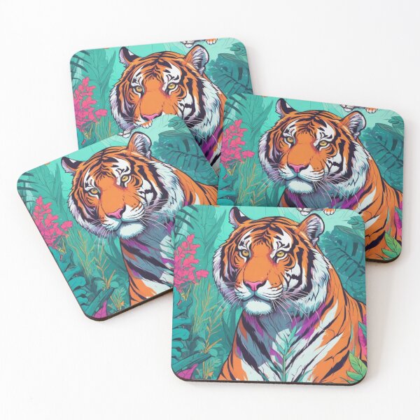 Item preview, Mystical Tiger in Vibrant Forest |||| designed and sold by Its-a-me-Marco.