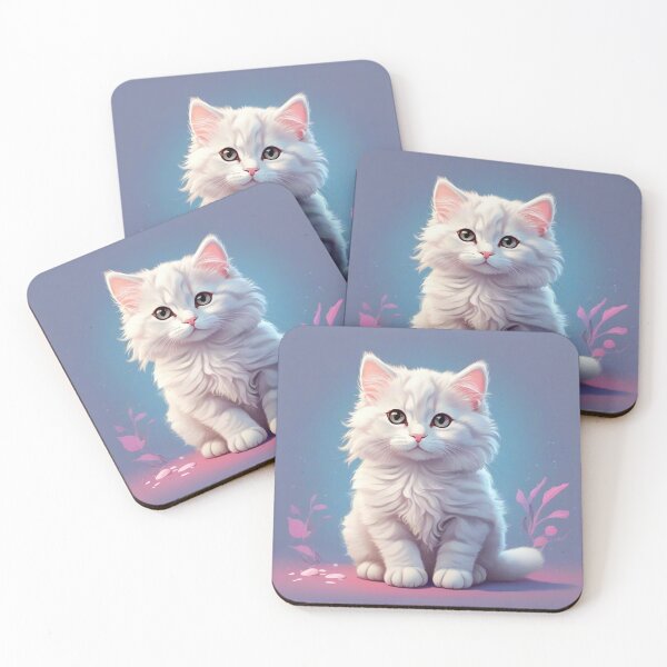 Item preview, white kitten designed and sold by baspettersen.