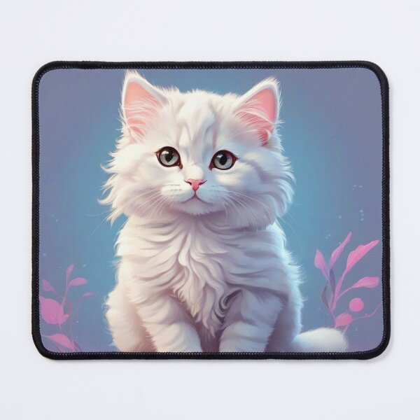 Item preview, white kitten designed and sold by baspettersen.