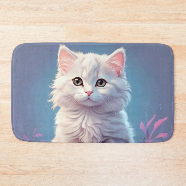 Item preview, white kitten designed and sold by baspettersen.