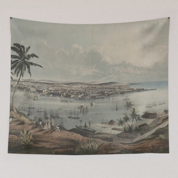 Item preview, Vintage Pictorial Map of Havana Cuba (1851) designed and sold by BravuraMedia.