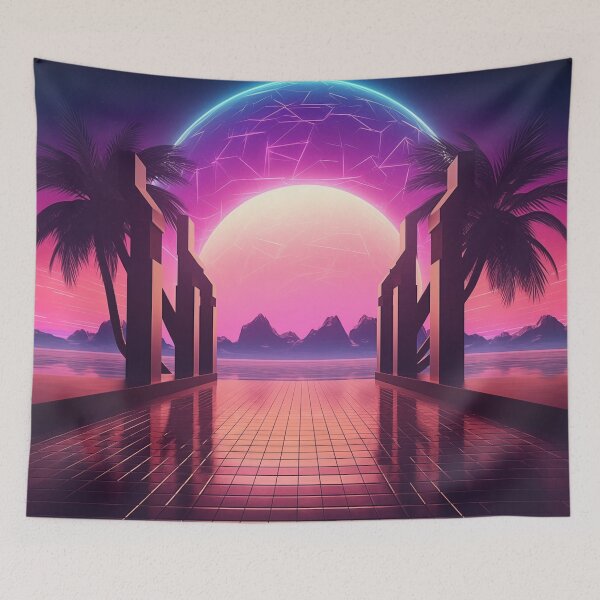 Item preview, Galactic Echo: Retro Wave Bliss designed and sold by Mullet Monkey.