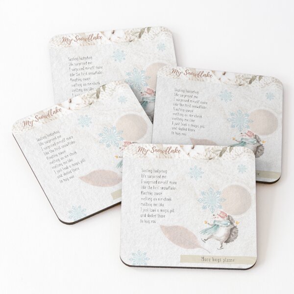 Item preview, snowflake hedgehog poem poetry designed and sold by PoeticWorld1.