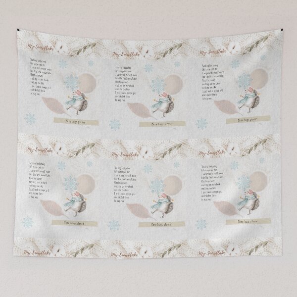 Item preview, snowflake hedgehog poem poetry designed and sold by PoeticWorld1.