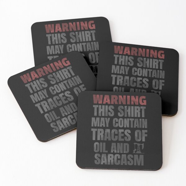 Item preview, Funny Warning This Shirt May Contain Traces Of Oil And Sarcasm Oilfield Worker Oil Rig Oilman Roughneck Vintage Style  designed and sold by HosvPrint .s.
