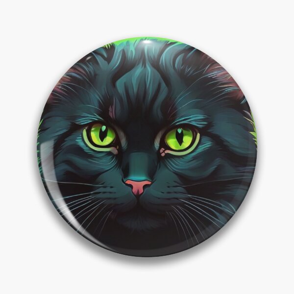 Item preview, neon black cat designed and sold by baspettersen.