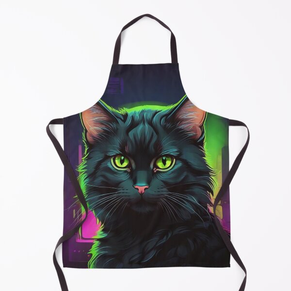 Item preview, neon black cat designed and sold by baspettersen.