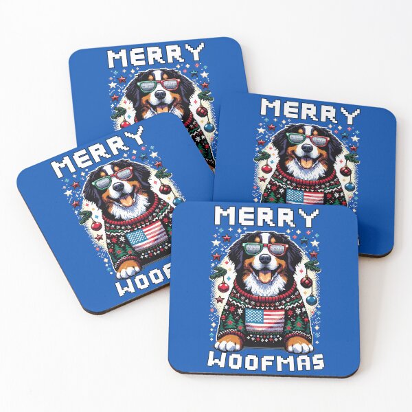 Item preview, Happy Patriotic Bernese Mountain Dog in Ugly Christmas USA flag Festive Sweater | Merry Woofmas  designed and sold by TheMostLikely.