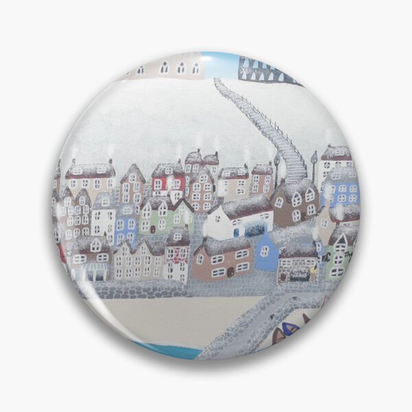 Item preview, Wintery Whitby a contemporary unique artwork designed and sold by ElisaTruemanArt.