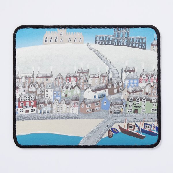 Item preview, Wintery Whitby a contemporary unique artwork designed and sold by ElisaTruemanArt.