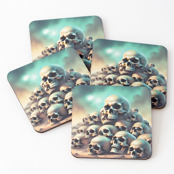 Item preview, A pile of skulls lies in the middle of a post-apocalyptic desert designed and sold by Sopilka.