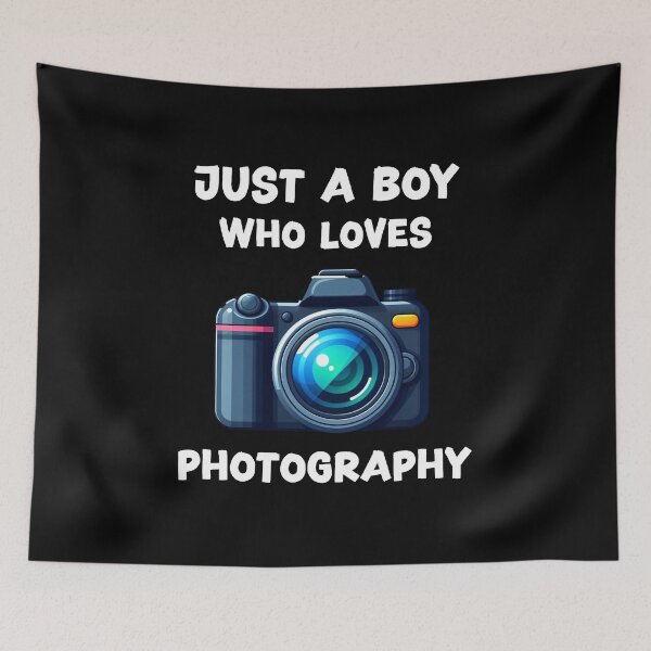 Item preview, Just a boy who loves photography designed and sold by HeadTurningArt.