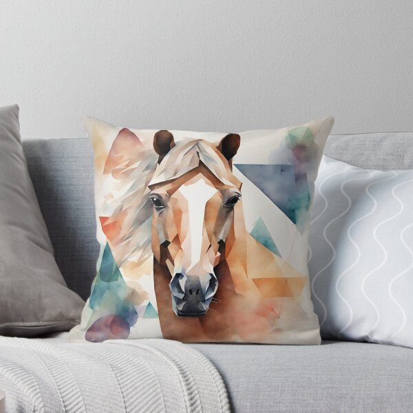 Item preview, Horse head in watercolor with graphic pattern. designed and sold by kreativeadern.