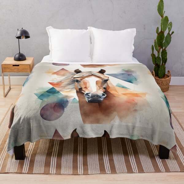Item preview, Horse head in watercolor with graphic pattern. designed and sold by kreativeadern.
