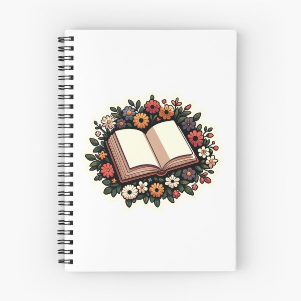 Item preview, Open Book with Flowers Cottagecore Style designed and sold by Truck Stop One.