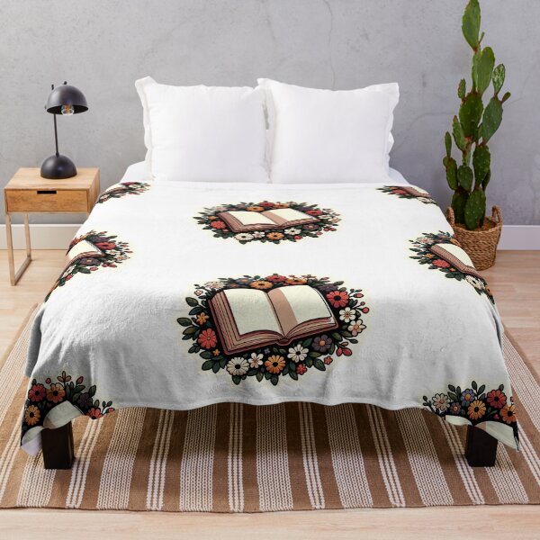 Item preview, Open Book with Flowers Cottagecore Style designed and sold by Truck Stop One.