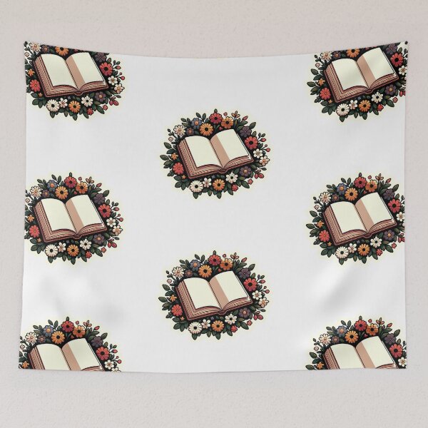 Item preview, Open Book with Flowers Cottagecore Style designed and sold by Truck Stop One.