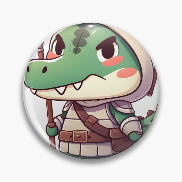 Item preview, Crocodile wild animal cartoon sticker , Crocodile Sticker as a Warrior designed and sold by teerapol24.